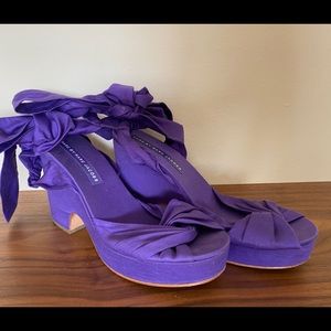 Marc by Marc Jacobs Purple Tie Up Wedges